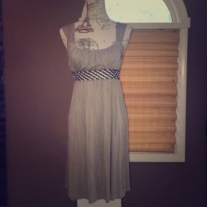 Soprano Dress with Ruched Top & Empire Waist.